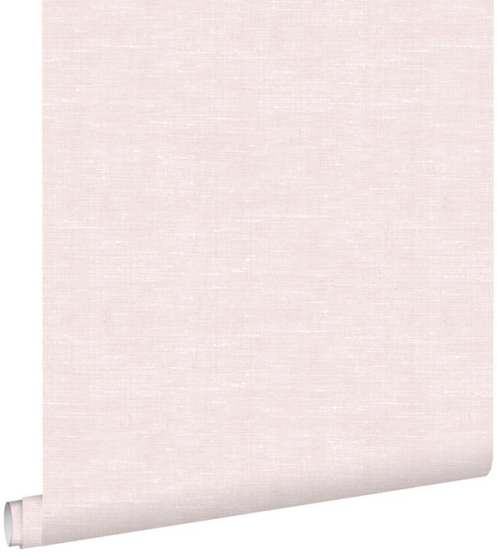 Tapeta ESTAhome gładka tekstura lnu jasnego różu 53 cm x 10.05 m - 1 rol.