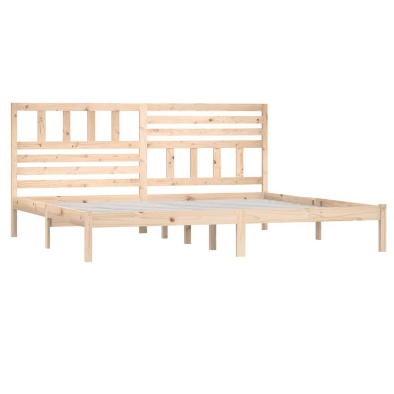 Łóżko drewniane WaszeMeble 200x200 cm brązowe WM-3101043 1 szt.