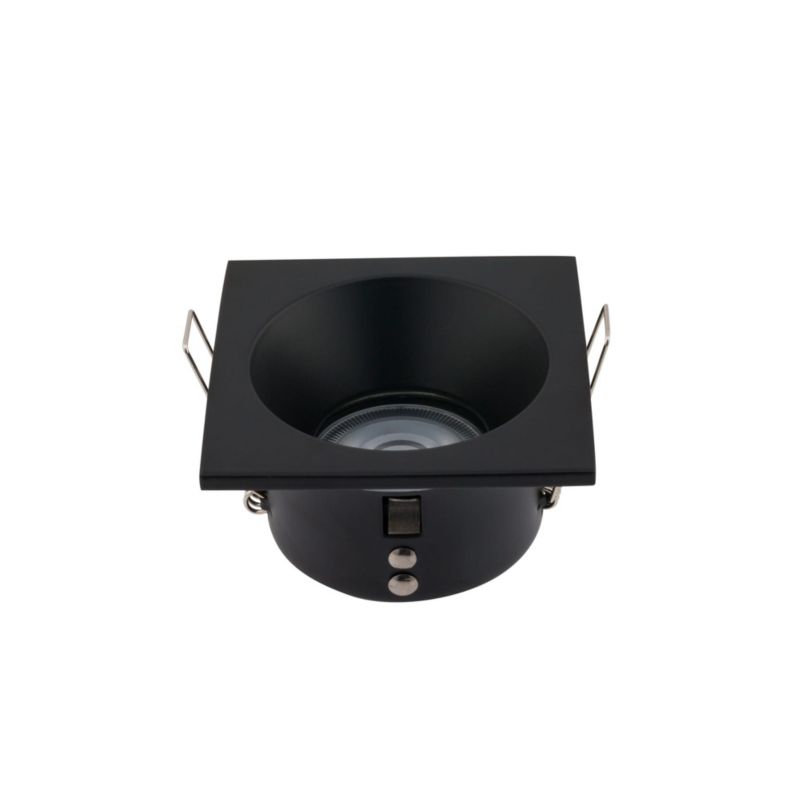 Oprawa sufitowa wpuszczana Nowodvorski Lighting Delta łazienkowa czarna 1 x GU10 x 15W IP54 wym: 8,5 x 8,5 cm kwadratowa - 1 szt.