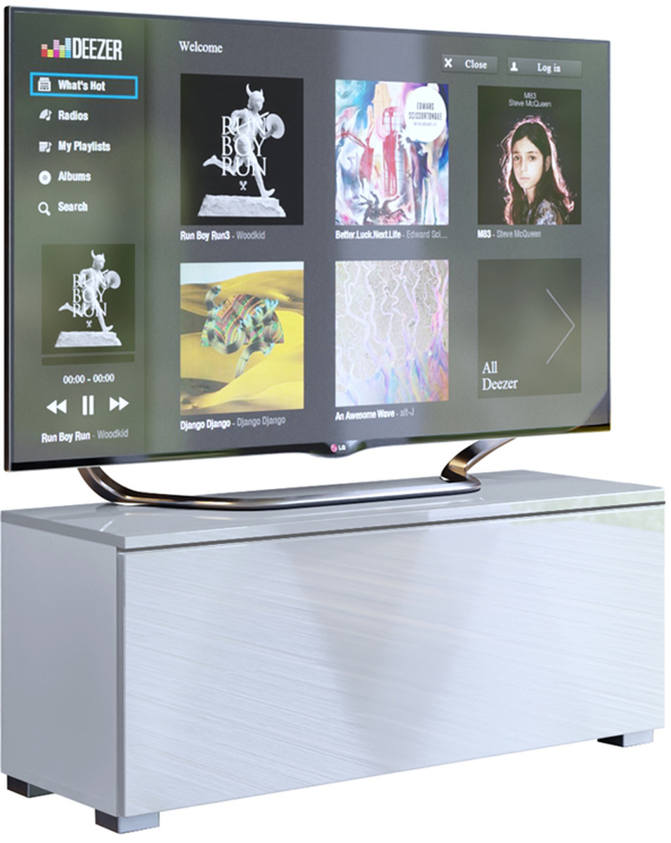 Biała szafka pod telewizor 105 cm PREMIUM
