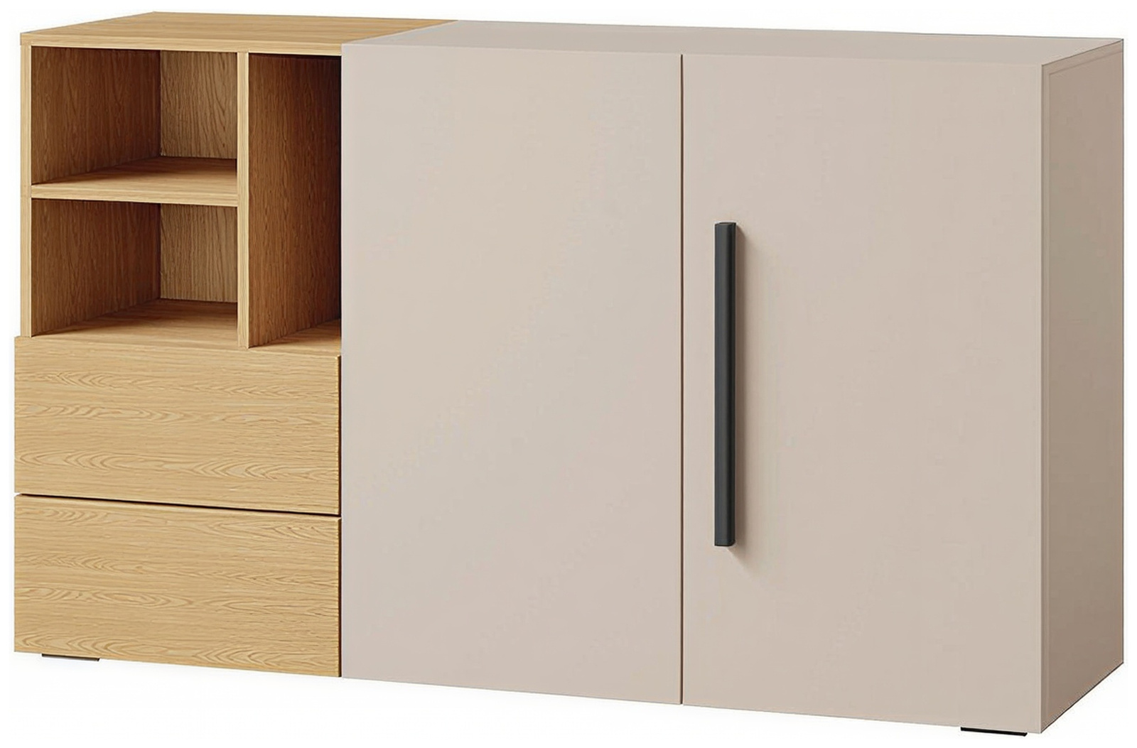 Komoda młodzieżowa z szufladami 135 cm dwudrzwiowa LUMI