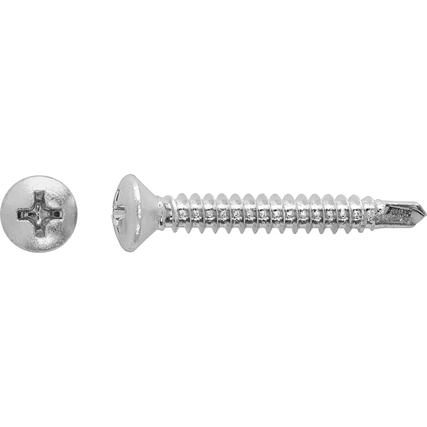 LUX-TOOLS Śruba wiercąca z podwyższonym łbem stożkowym PH Ø 4,8 x 32 mm ocynk 12