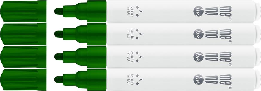 4x Marker olejowy MemoBe MM301, okrągła, 2-4mm, zielony