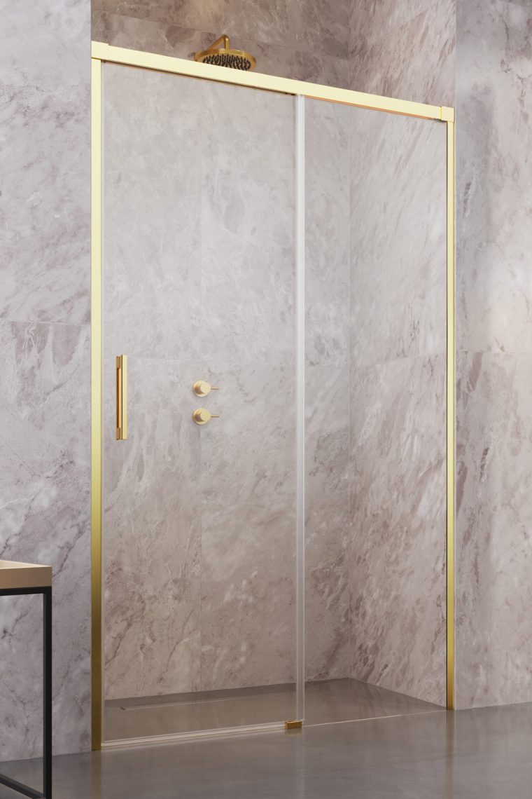 Radaway Idea DWJ drzwi prysznicowe 110 cm rozsuwane złoty połysk/szkło przezroczyste 387015-09-01R