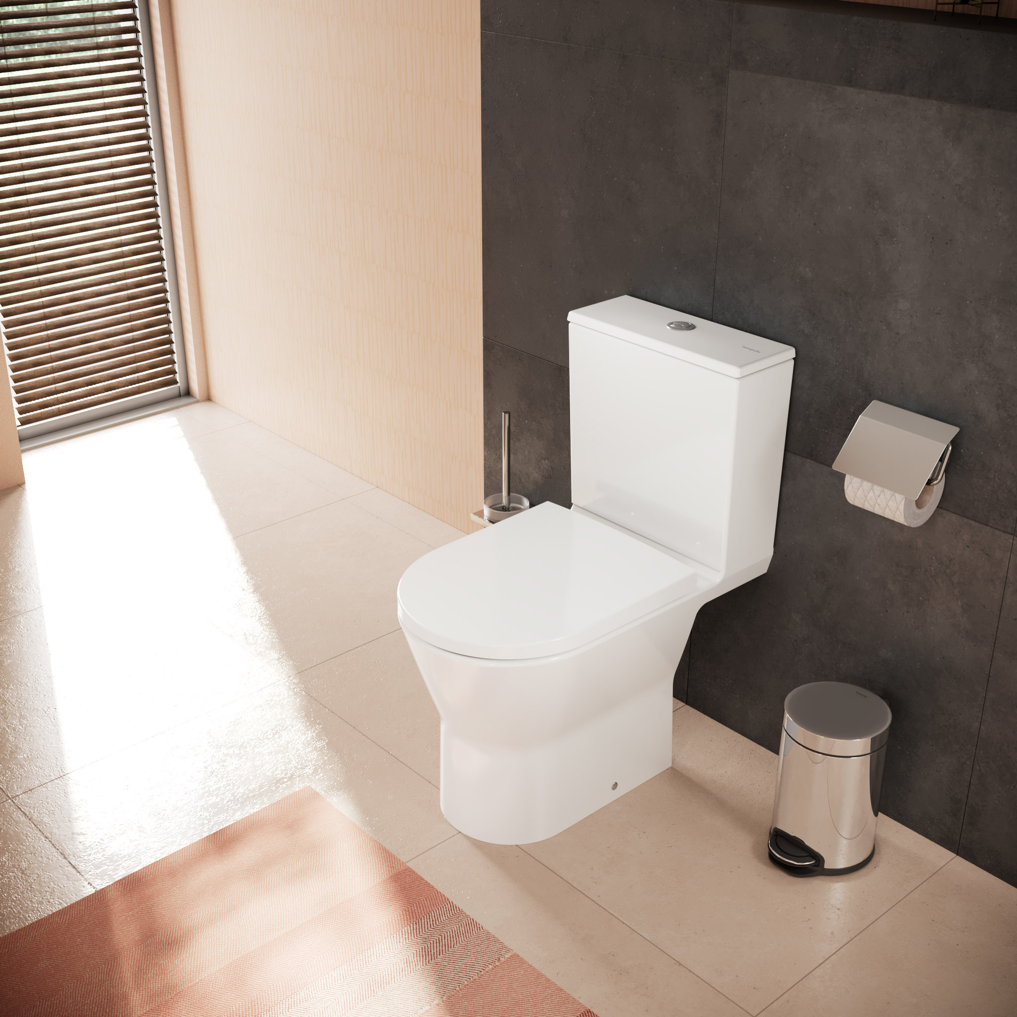 Hansgrohe EluPura Original S miska WC stojąca bez kołnierza biały połysk 62038450