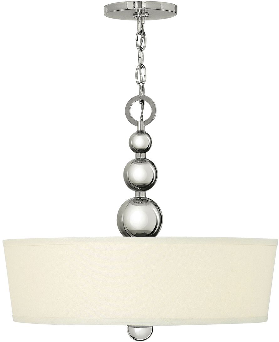 Elstead Lighting Zelda lampa wisząca 3x60 W nikiel polerowany HK-ZELDA-P-B-PN
