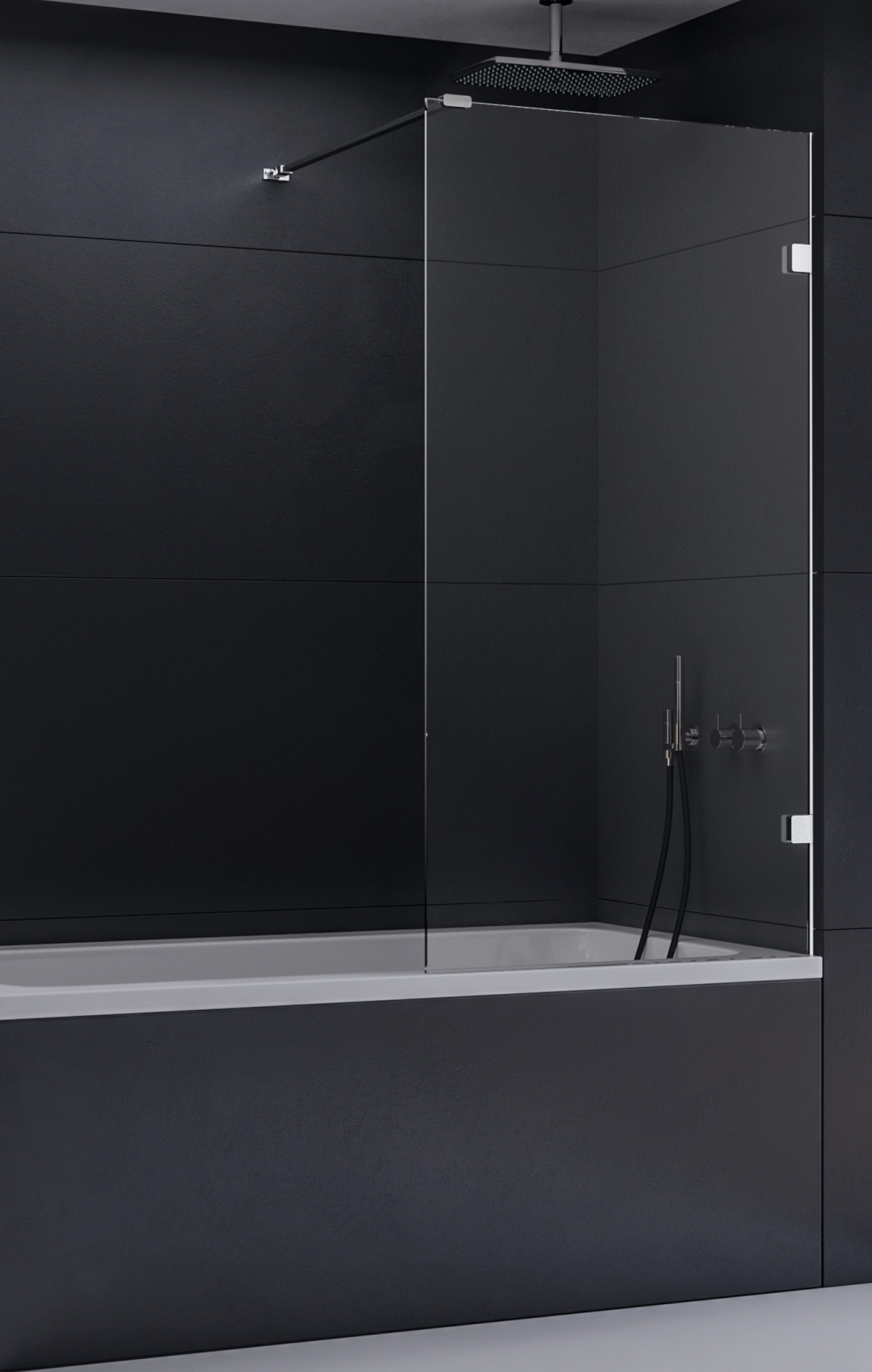 New Trendy Eventa parawan nawannowy 80x150 cm szkło przezroczyste EXK-6996-WP - Wysyłka w 24h