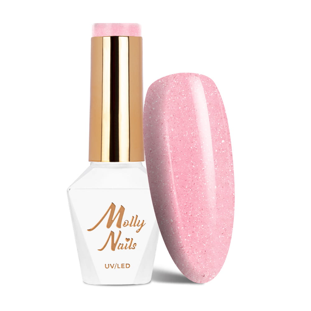Lakier hybrydowy LED/UV Gel Polish Molly Nails Winter Crystalize Nr 221 Secret Swing HEMA/Di-HEMA Free 8g