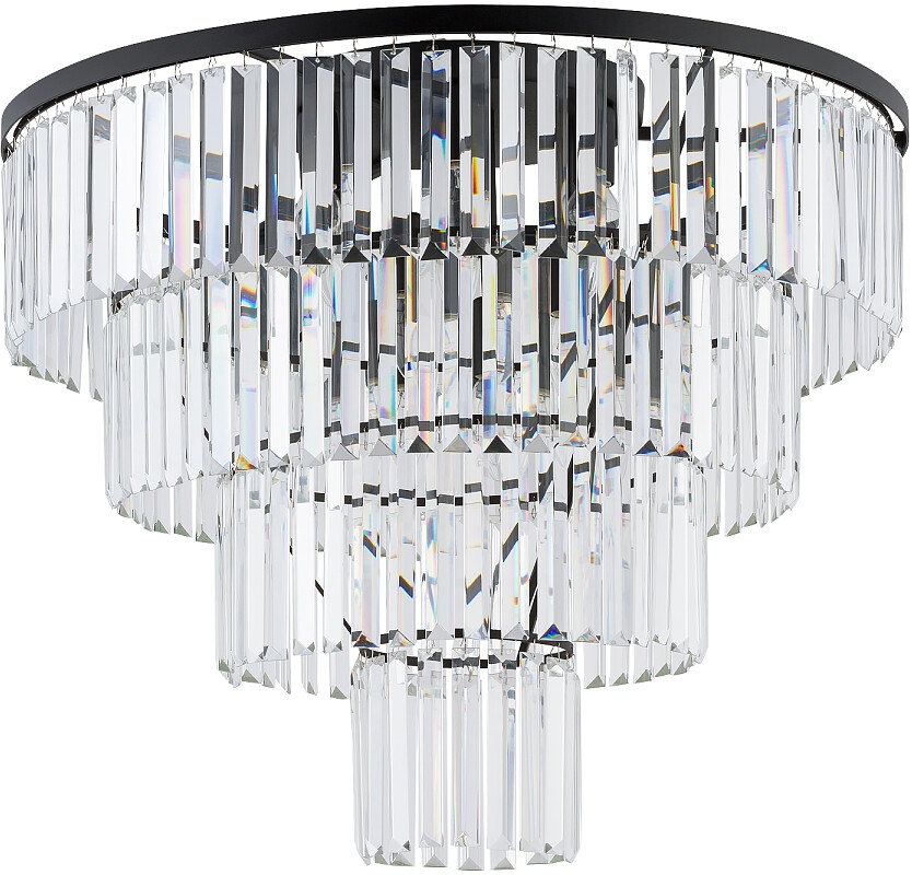 Darmowa Dostawa - Lampa podsufitowa x25 W czarna-przezroczysta Nowodvorski Lighting Cristal 7630