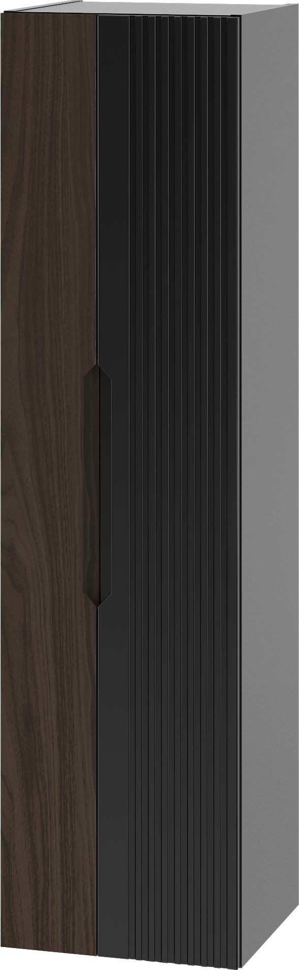Darmowa Dostawa - Szafka 34.5x31.8x130 cm boczna wisząca czarna-orzech Megstyl Avella 2425