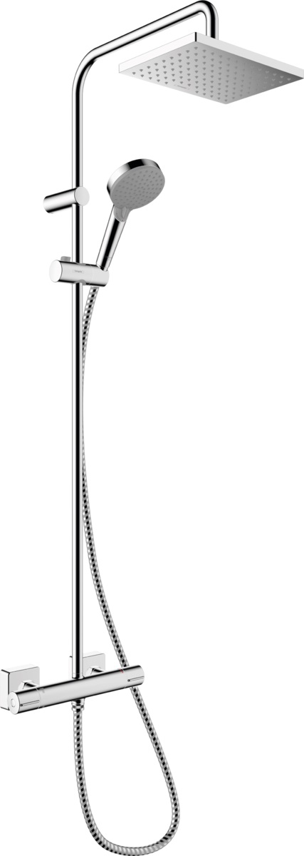 Darmowa Dostawa - Zestaw prysznicowy ścienny termostatyczny z deszczownicą chrom Hansgrohe Vernis Shape 26319000