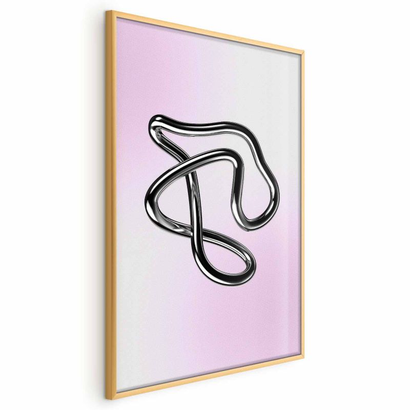 Plakat Artgeist Srebrne Zawiłości 29,7x42 cm z ramą złotą 1 szt