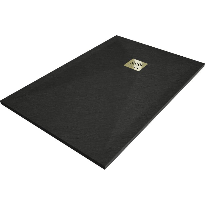 Brodzik prostokątny Mexen Stone+ czarny 80x70 cm 1 szt.