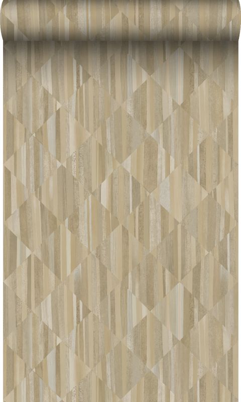 Tapeta Origin Wallcoverings Motyw drewna 3D beżowym 50 x 900 cm - 1 rol.
