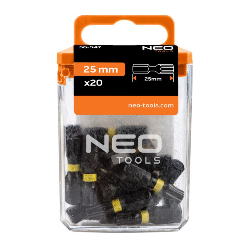 Końcówki wkrętakowe NEO TOOLS, 20 szt. 1 kpl