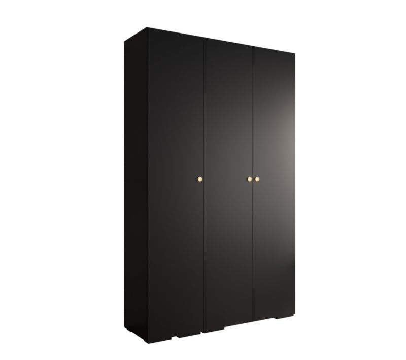 Szafa ubraniowa Garderoba Abiks INOVA 2 1,5SZ czarny+czarny 1 szt.
