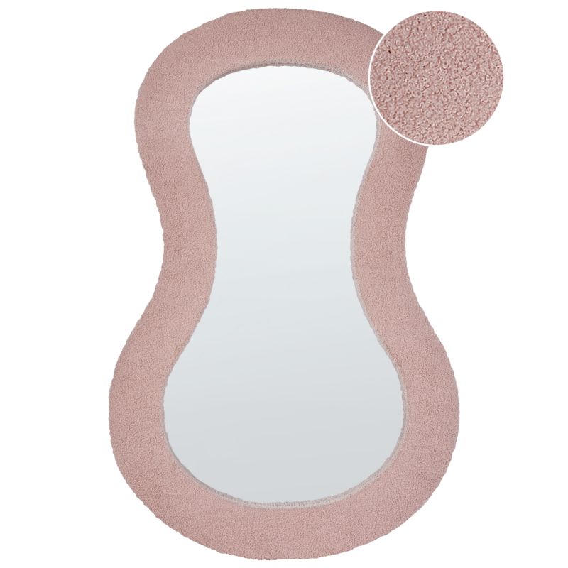 Lustro ścienne Planchez 70 cm 112 cm Boucle Różowy 1 szt.