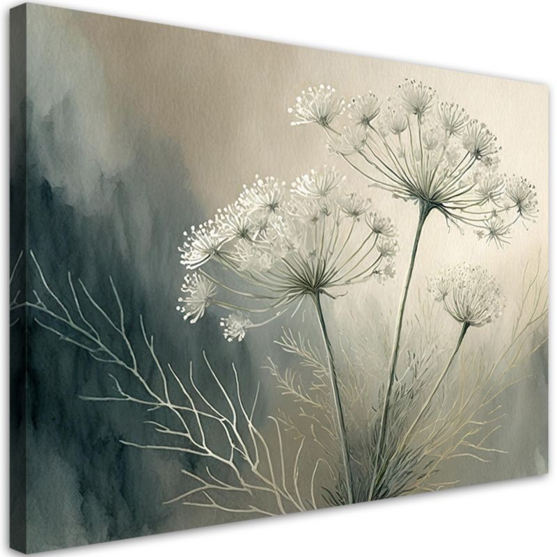 Obraz do salonu sypialni Feeby Rośliny Botanika w Beżu 120x80 cm 1szt