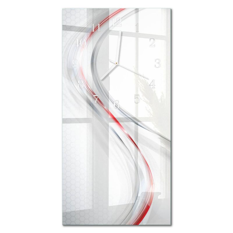 Zegar Ścienny Do Kuchni Tulup 30x60 cm z Białymi Wskazówkami Krzywa 1 szt.
