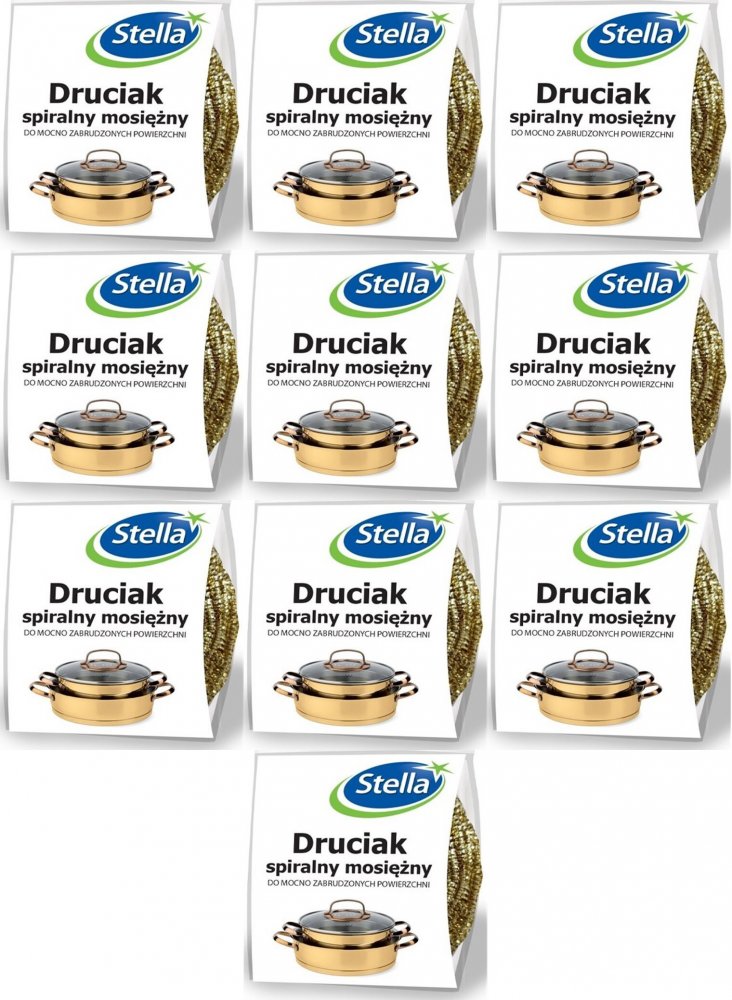10x Druciak Stella, spiralny, mosiężny, 1 sztuka