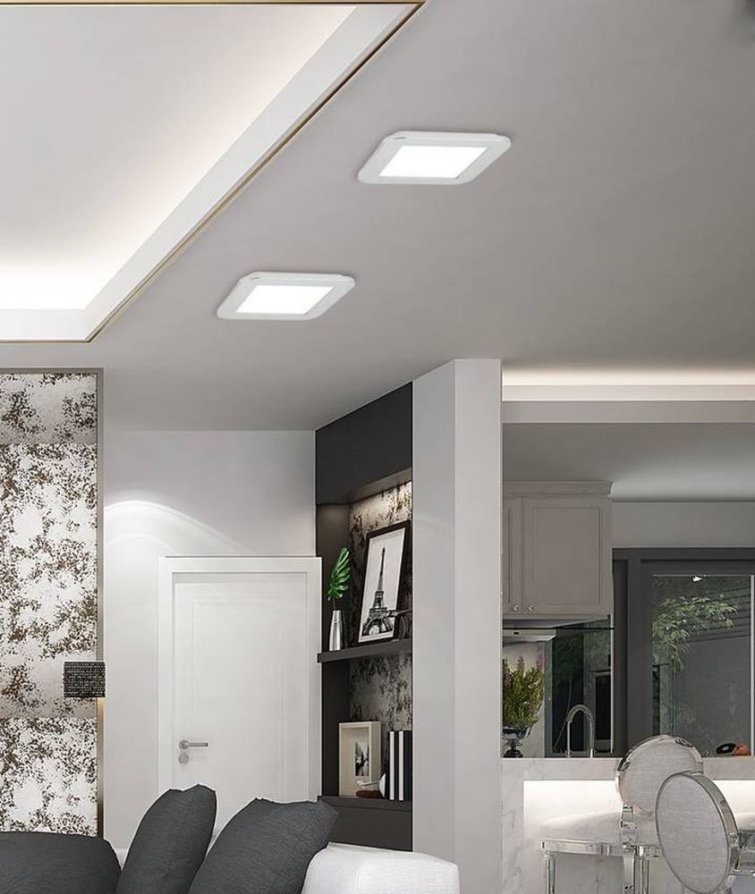 Candellux Nexit plafon 1x18W LED satyna/biały 10-66831