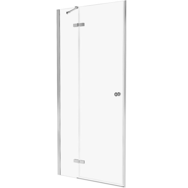 NEW TRENDY Drzwi prysznicowe KALIBRA 80x195 uchylne lewe chrom D-1001