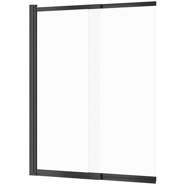 Parawan nawannowy LARGA czarny dwuskrzydłowy 140x115 szkło transparen