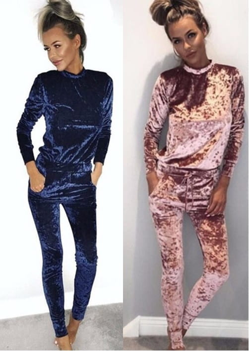 Welurowe eleganckie dresy DRES komplet