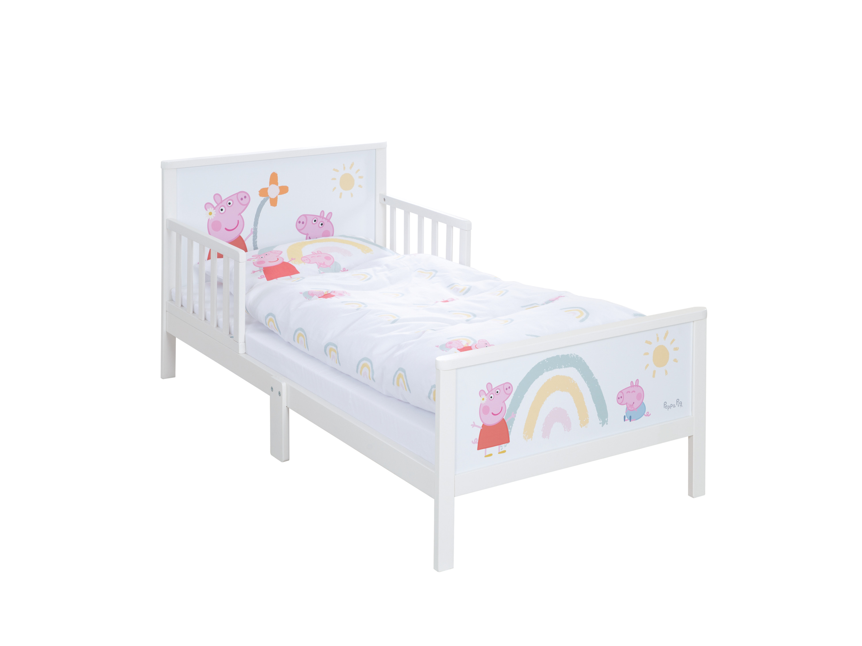 roba Łóżko dziecięce z kolekcji Psi Patrol / Świnka Peppa z kompletem pościeli, 70x140 cm Wzór Świnka Peppa