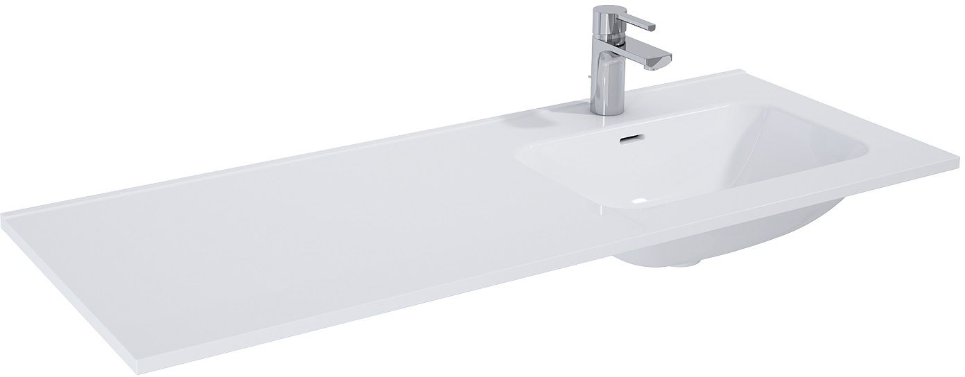 Darmowa Dostawa - Umywalka 120.8x46 cm prostokątna meblowa-z blatem biała Elita Skappa RE041205068060