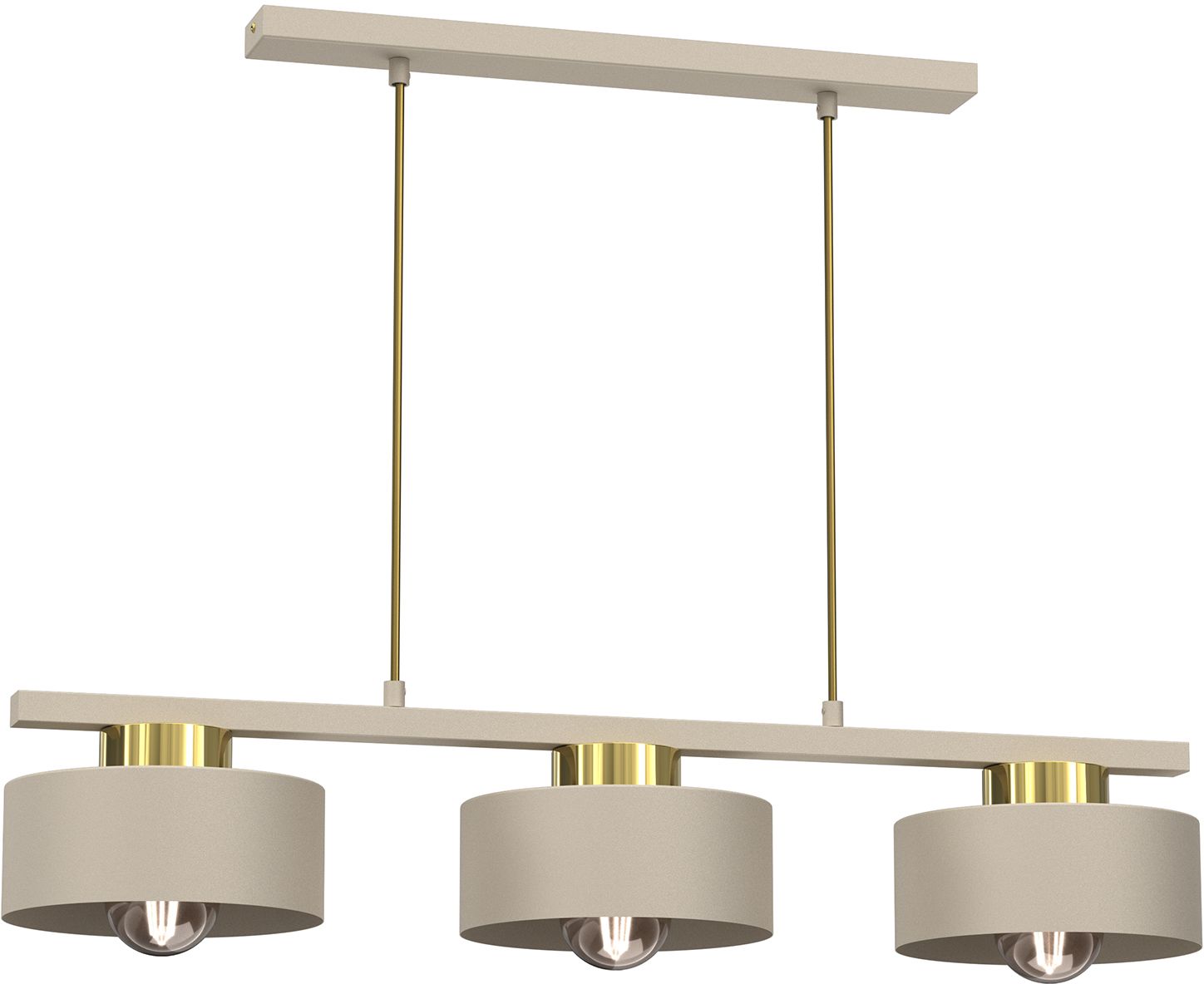 Darmowa Dostawa - Lampa wisząca 3x15 W beżowa Luminex Marti 9931