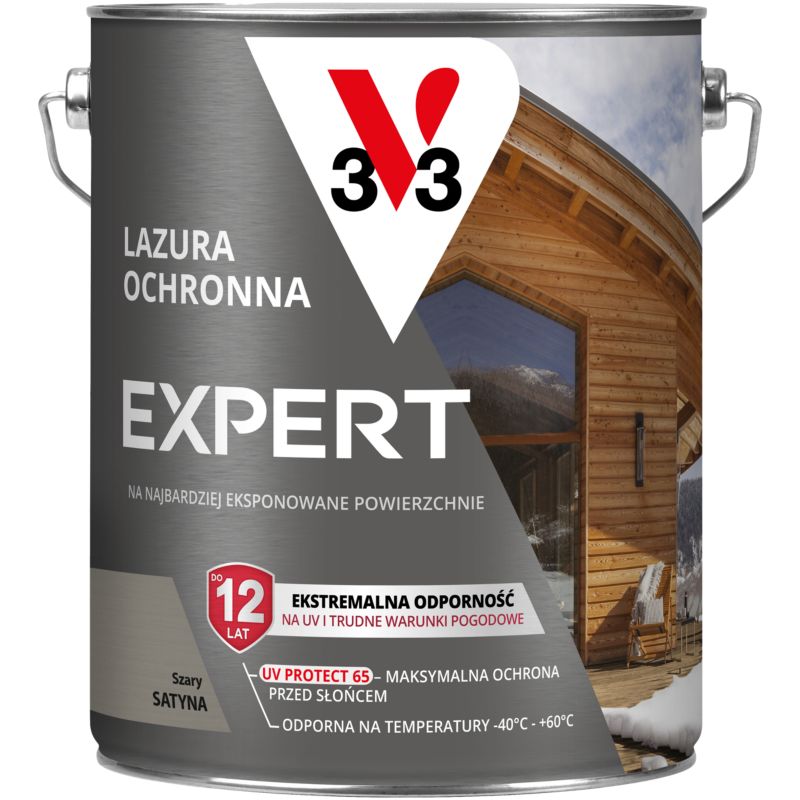 Lazura ochronna V33 Expert szary 5 l