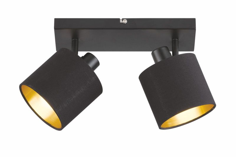 Lampa wisząca RL Tommy czarno-złota wym: 19 x 28 x 17,6 cm 2xE14 x 1 szt.