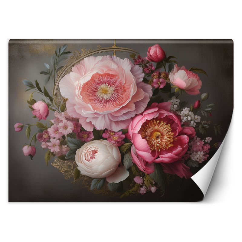 Fototapeta Feeby Naturalne kwiaty liściaste różowe 350x245 1 szt