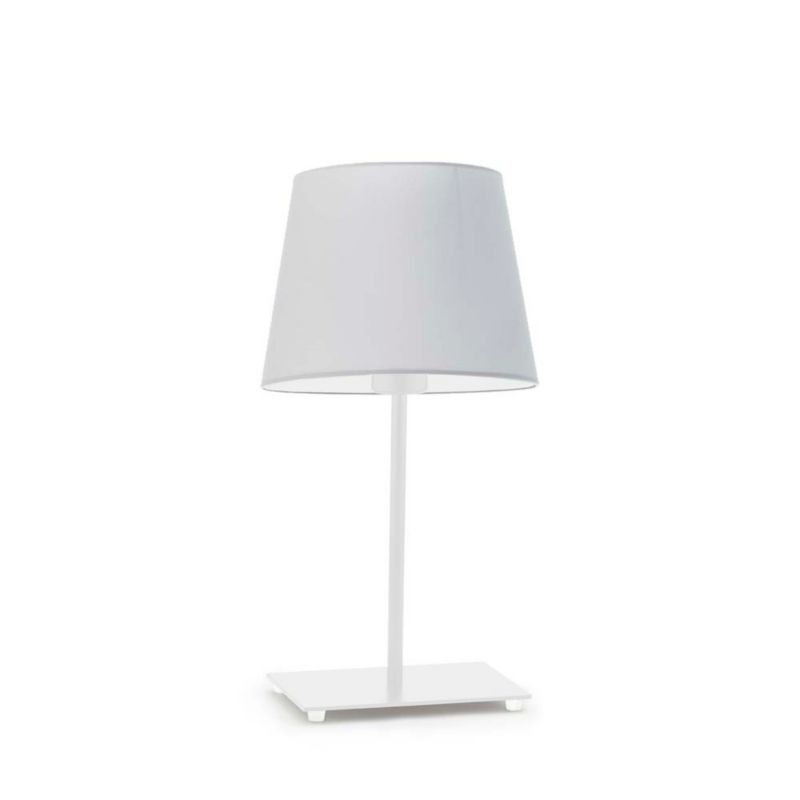 Lampka Nocna Volta Light Factory Moto Abażur Biały/Jasny szary Stożek 1xE27 1szt.