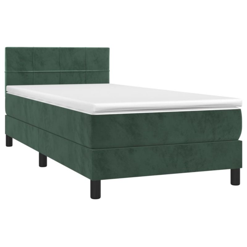 Łóżko kontynentalne WaszeMeble 100x200 cm zielony WM-3134390 1 szt.