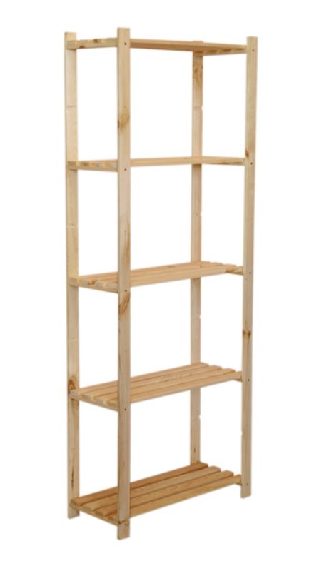 Regał sosnowy MODO24 5 półek szerokość 65 cm naturalny 1 szt.