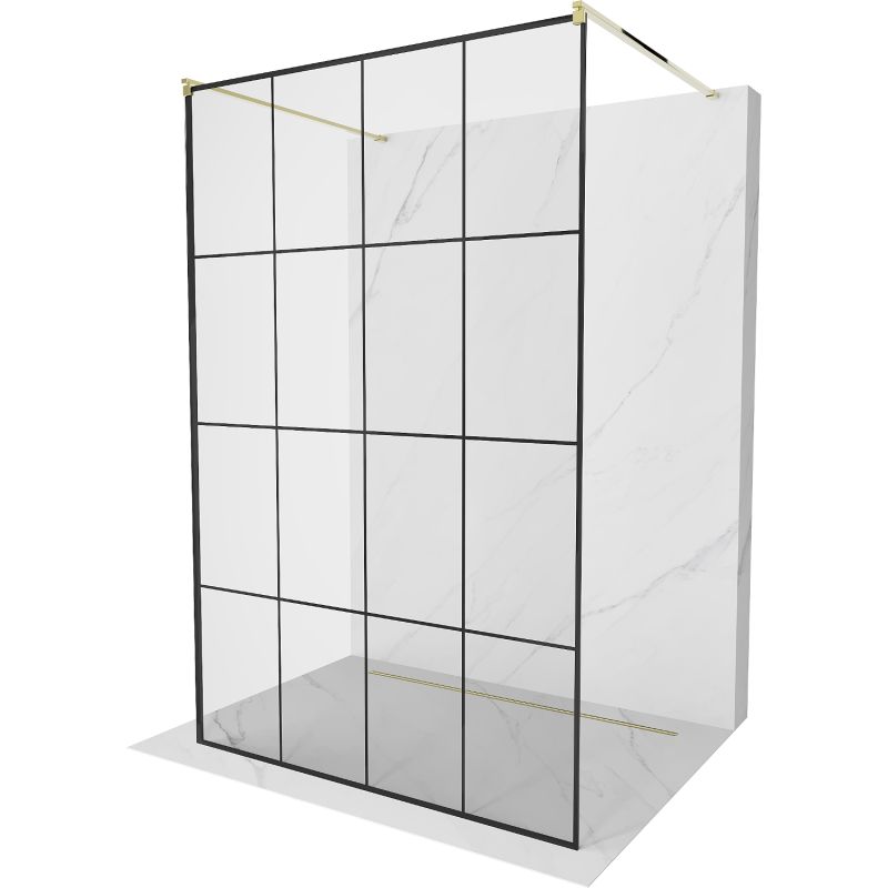 Ścianka prysznicowa Mexen Kioto czarny wzór 160x200 cm 800-160-002-50-77 1 szt.