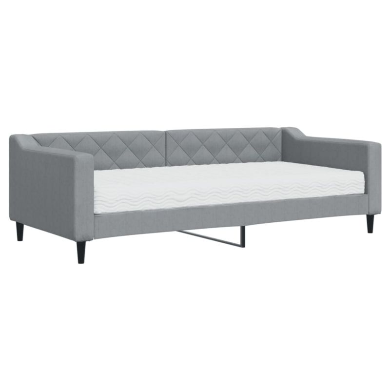 Sofa rozkładana WaszeMeble 90x200 cm Jasnoszary tkanina WM-3197408 1 szt.