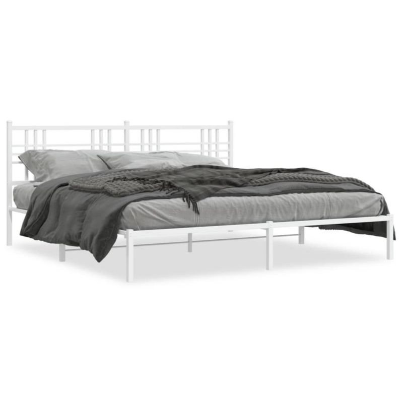 Łóżko metalowe WaszeMeble 200x200 cm biała WM-376380 1 szt.