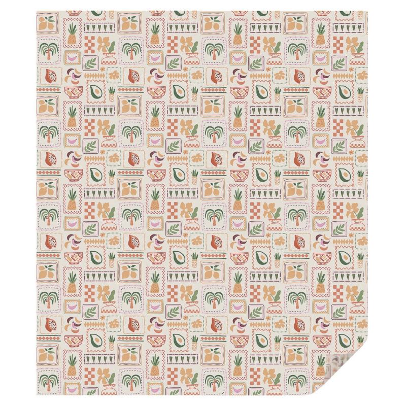 Folia Dekoracyjna na Szybę Tulup 100x116 cm Witraż Samoprzylepny Kolorowe motywy owocowe i roślinne 1 rol.