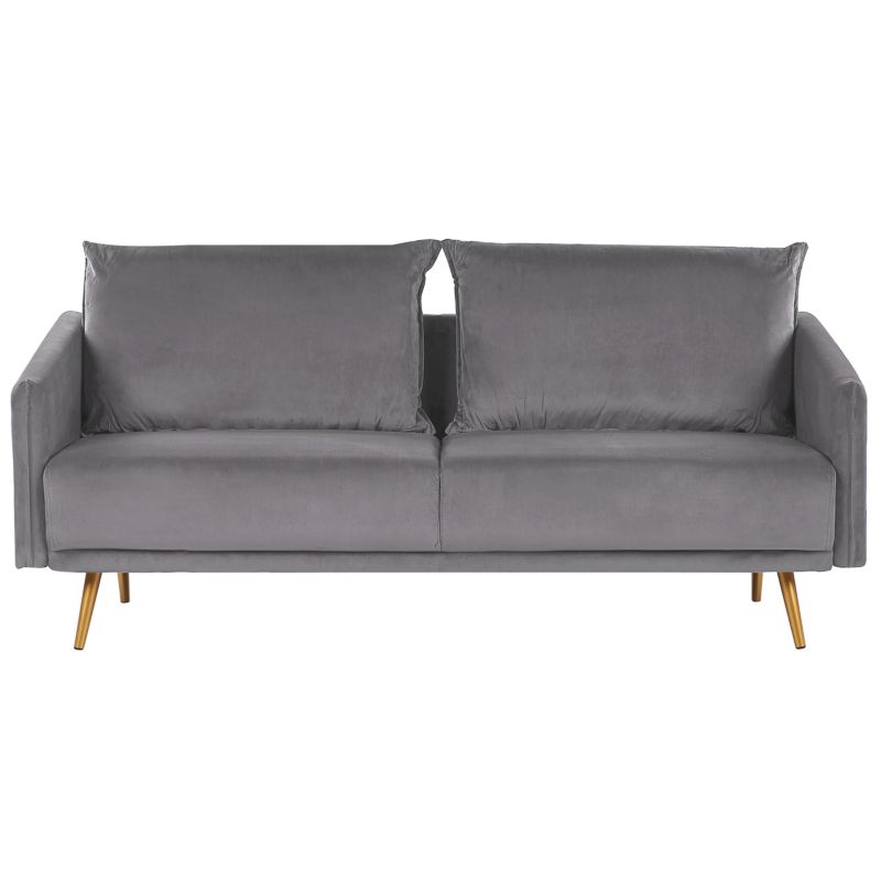 Sofa dla 3 osób Maura Welur Szary 1 szt.