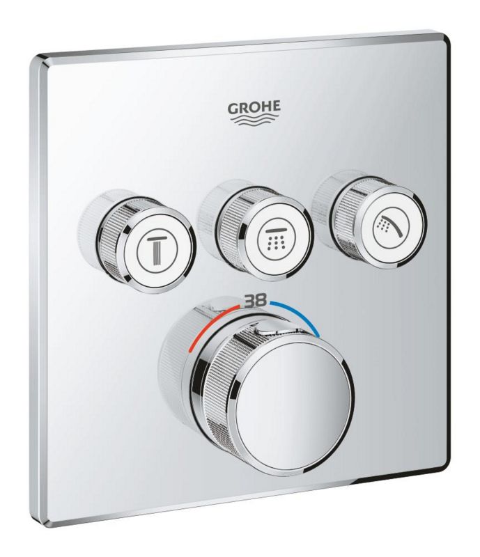 Bateria podtynkowa termostatyczna GROHE Grohtherm SmartControl do obsługi trzech wyjść wody chrom 1 szt.