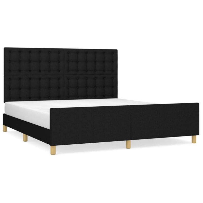 Łóżko tapicerowane WaszeMeble 160x200 cm czarna WM-3125391 1 szt.