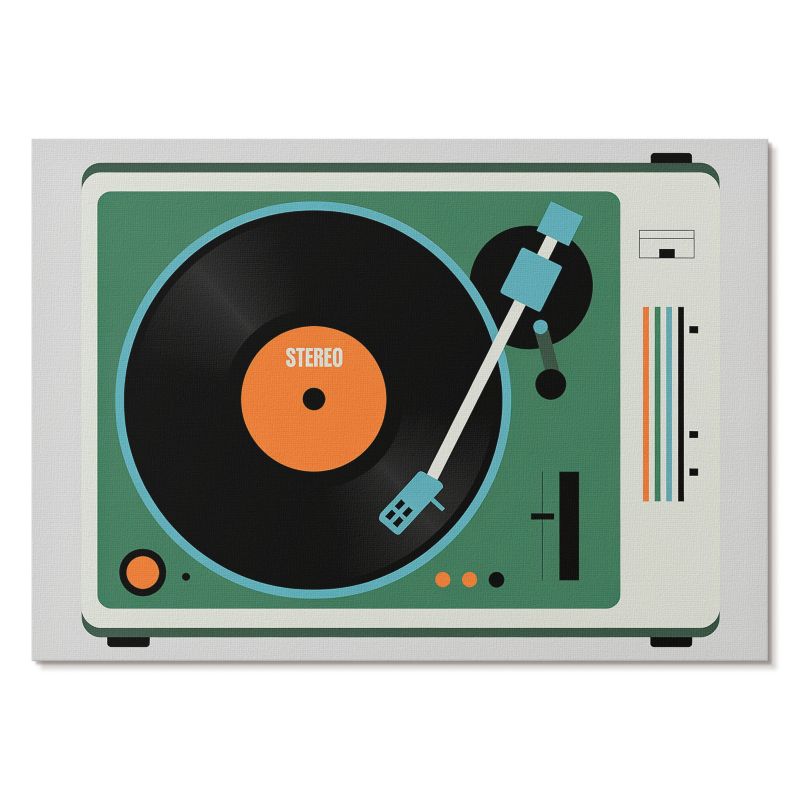 Plakat na Płótnie Tulup 59,4x42 cm (A2) Gramofon retro Do salonu, biura, 1 szt.