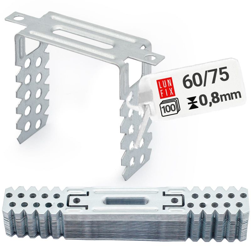 Wieszak do sufitów podwieszanych Lun Fix płaski 60x75 0,8 mm 100szt.