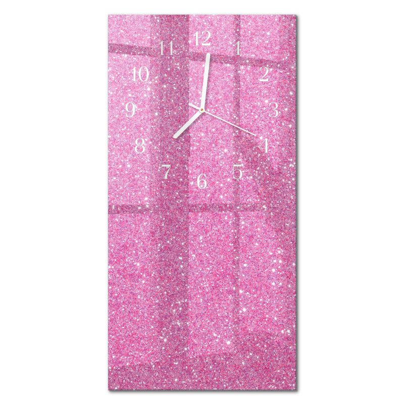 Designerski Zegar Ścienny Tulup 30x60 cm z Białymi Wskazówkami Brokat 1 szt.