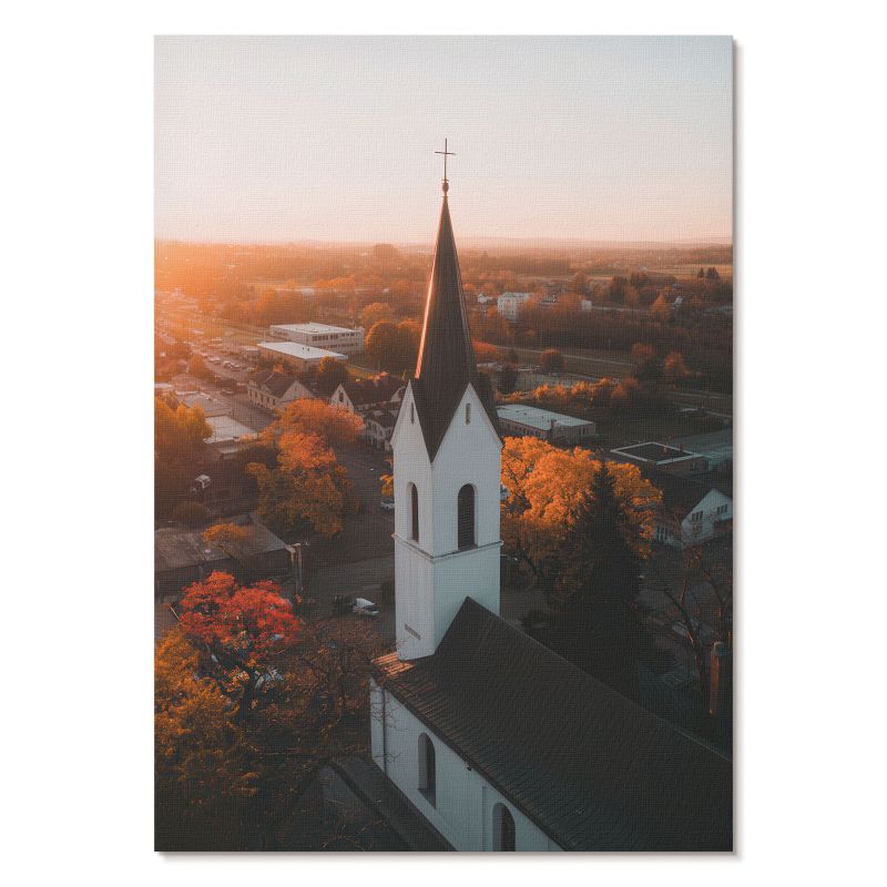 Plakat na Ścianę Tulup 59,4,x84 cm (A1) Jesienny kościół Do salonu, sypialni, biura 1 szt.
