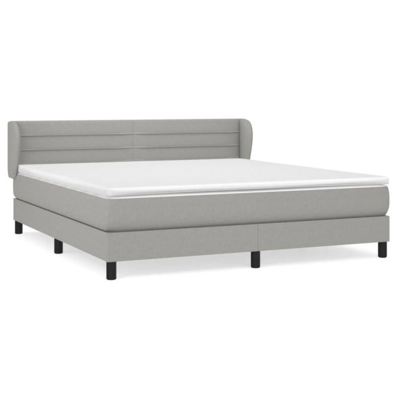 Łóżko kontynentalne WaszeMeble 180x200 cm jasnoszare WM-3126341 1 szt.