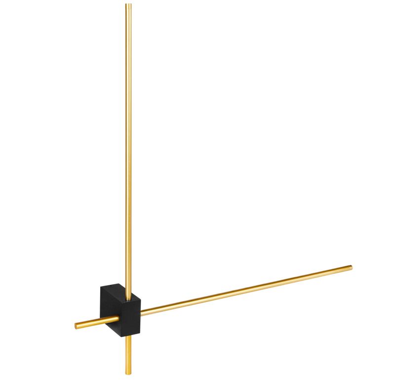 Kinkiet ścienny LED MasterLED Como lampa 2x 60cm 12W 4000K złoty czarny 1 szt.